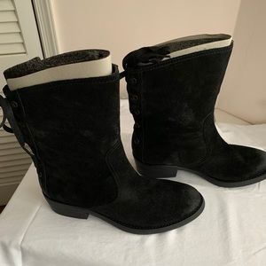 9 West Krasher Boots, size 9, Black Suede, New